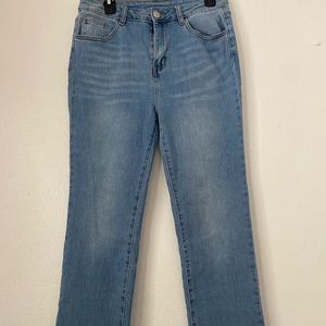 Long Straight Jeans w Slit